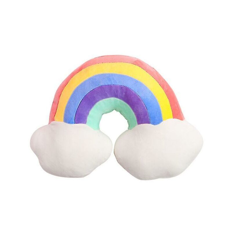 foto del prodotto fortuneville bambola con cuscino imbottito in peluche arcobaleno, cuscino morbido