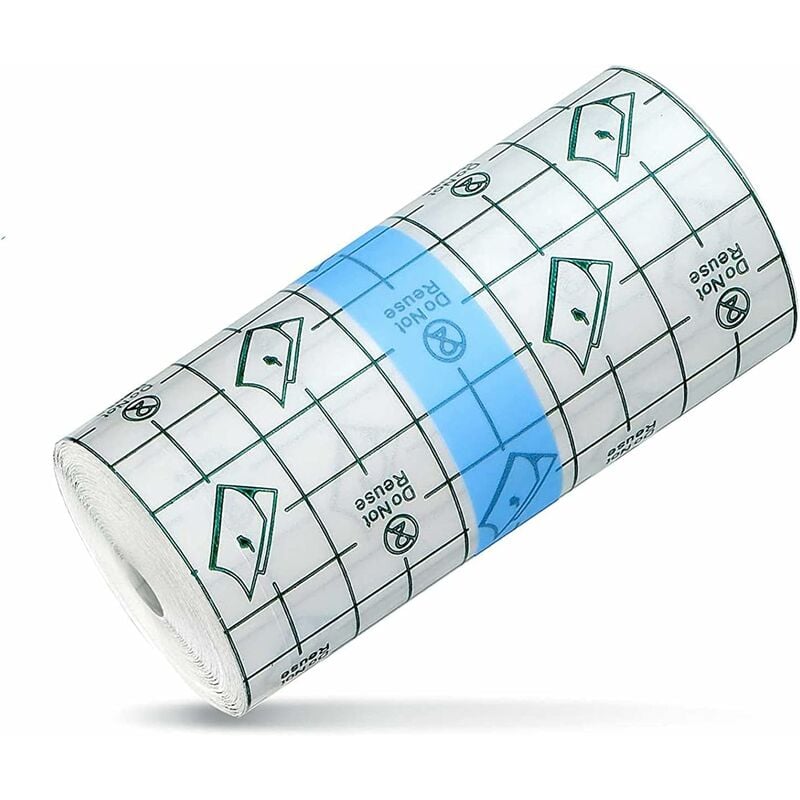 foto del prodotto fortuneville benda trasparente impermeabile,10m x 15cm cerotti elastici di fissaggio,pellicola per tatuaggi,bendaggio antiallergico,adesiva