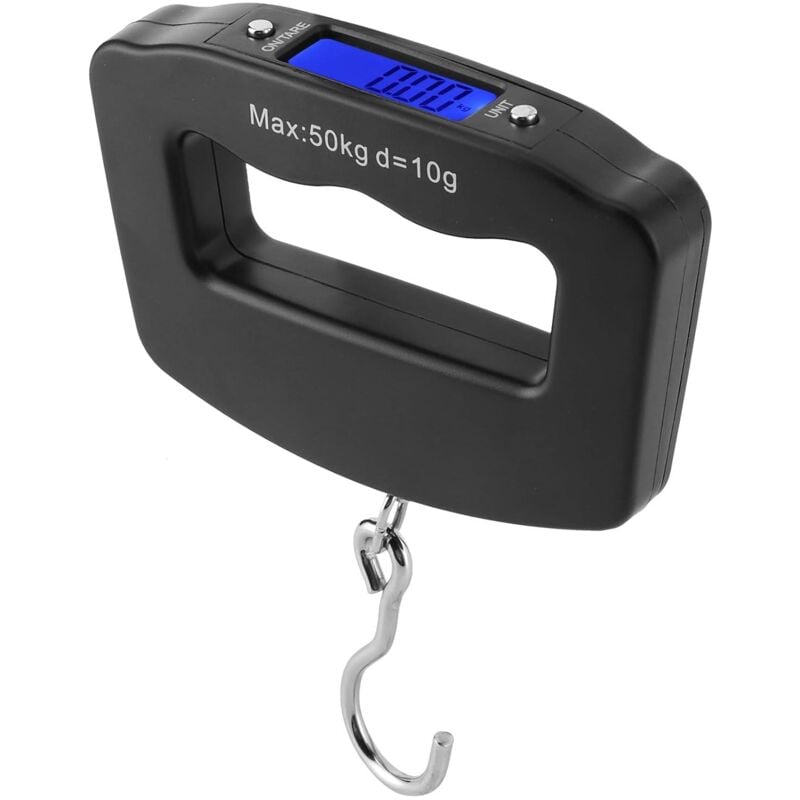 foto del prodotto fortuneville bilancia da pesca digitale bilancia digitale elettronica da 50 kg, gancio portatile ampio display lcd retroilluminato adatta per