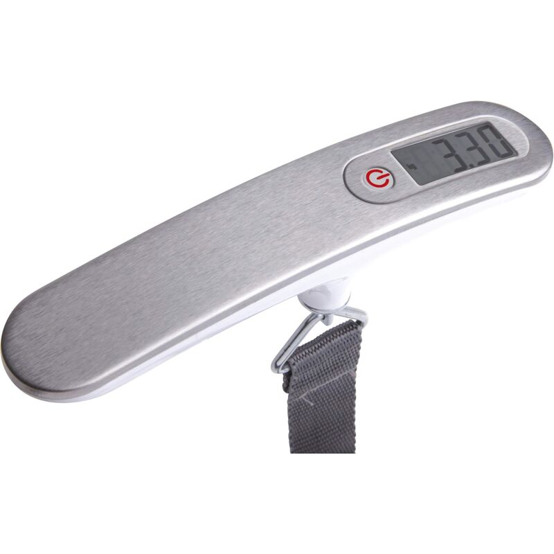 foto del prodotto fortuneville - bilancia digitale da gru/bilancia bagagli/bilancia pesci/bilancia bagagli/bilancia pesapersone da viaggio con funzione di pesatura, cinghia, display lcd, massimo 50 kg, precisione 10 g, batteria inclu