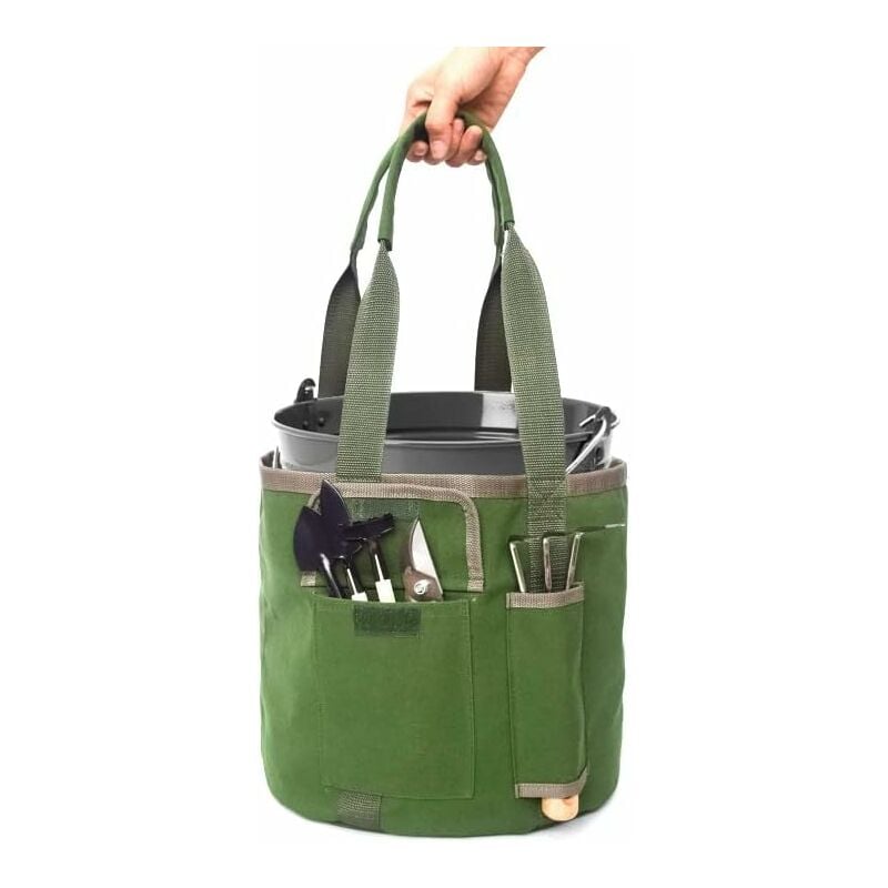 foto del prodotto fortuneville borsa da giardinaggio per secchio da 5 galloni circa 15,7 litri con custodia borsa da giardino per scatola portaoggetti da giardino