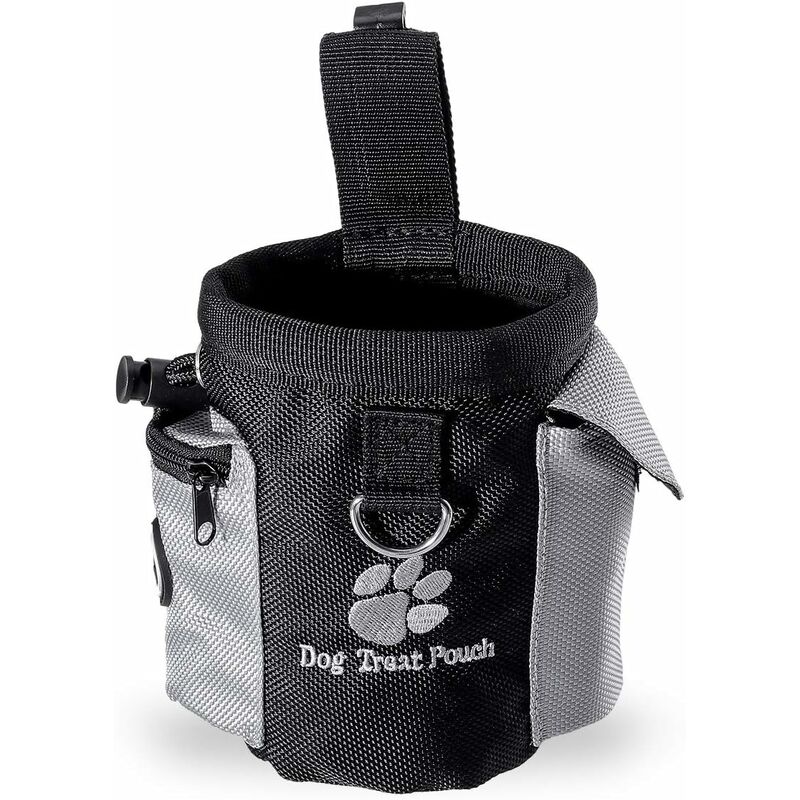 foto del prodotto fortuneville borsa per cani borsa per animali domestici borsa da addestramento per cani, marsupio da addestramento per animali domestici nera