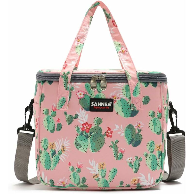foto del prodotto fortuneville borsa termica per donne borsa per il pranzo riutilizzabile borsa frigo con cinghia regolabile e chiusura con cerniera per donna e