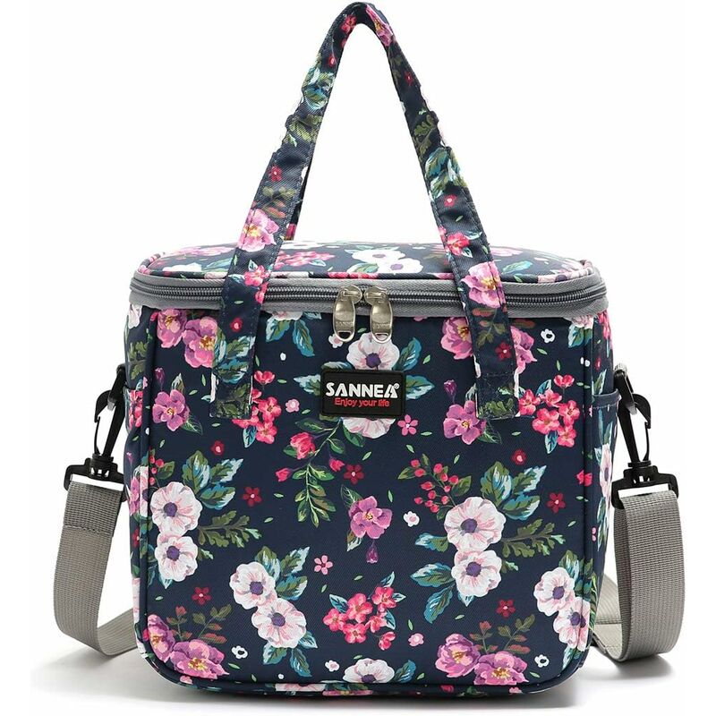 foto del prodotto fortuneville borsa termica per donne borsa per il pranzo riutilizzabile borsa frigo con cinghia regolabile e chiusura con cerniera per donna e