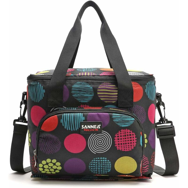 foto del prodotto fortuneville borsa termica per donne borsa per il pranzo riutilizzabile borsa frigo con cinghia regolabile e chiusura con cerniera per donna e