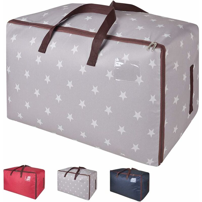 foto del prodotto fortuneville borse porta abiti da 100 litri, borsa organizer oversize spessa impermeabile, borsa da viaggio grigio