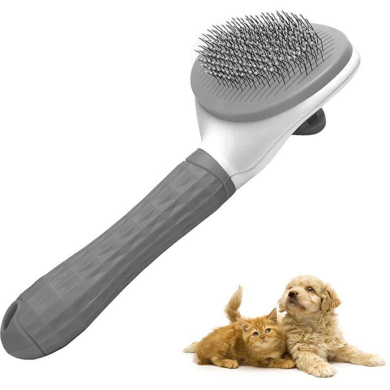 foto del prodotto fortuneville brosse pour chien brosse pour chat, brosse pour animaux de compagnie, brosse pour poils longs et courts, brosse plumer pour nettoyer