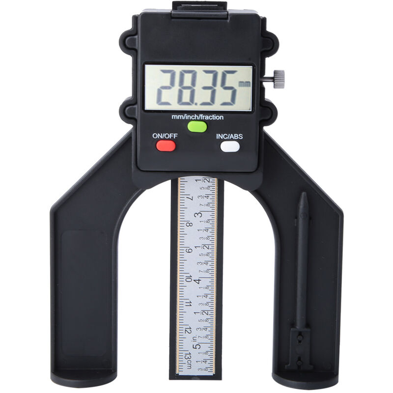 foto del prodotto fortuneville calibro di profondit digitale, righello con display di profondit da 0 a 80 mm, display lcd magnetico, strumento digitale per la