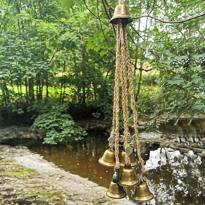 foto del prodotto fortuneville campana della benedizione diavolo campanello a vento strega campanello fascino stregoneria decorazione multicolore