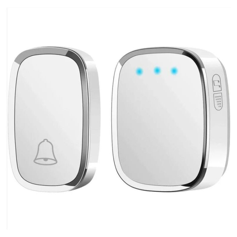 foto del prodotto fortuneville campanello wireless monopezzo con 1 trasmettitore e 1 ricevitore collegabile e 36 suonerie suonerie wireless 4 livelli di volume per