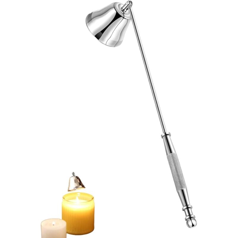 foto del prodotto fortuneville cannucce per candele in acciaio inossidabile, accessori per candele cannucce con stoppino a manico lungo, cannucce per candele a