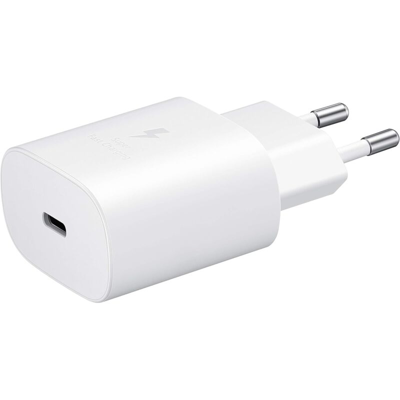 foto del prodotto fortuneville caricabatterie ca ultraveloce da 25 w 1pc testina di ricarica rapida da 25 w scatola mei gauge, bianca 