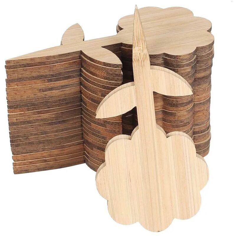 foto del prodotto fortuneville cartelli per piante di bamb , 30 pezzi etichette per piante in legno, cartelli per piante da scrivere, per vivai allevamento di piante