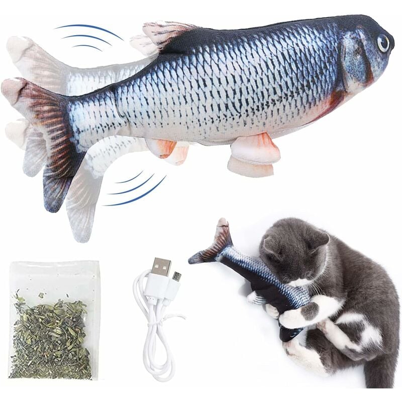 foto del prodotto fortuneville catnip giocattoli per gatti, giocattoli elettrici per pesci, giochi interattivo per gatti, pesce giocattolo gioco per gatto,