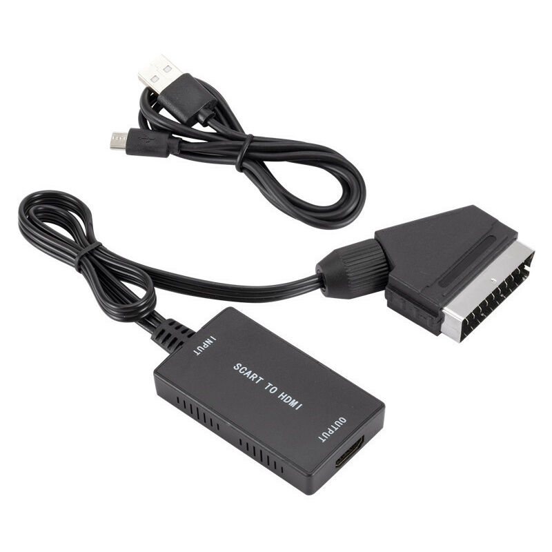 foto del prodotto fortuneville cavo hdmi convertitore da scart a hdmi adattatore da scart a hdmi convertitore audio video hd 1080p 720p con cavo usb