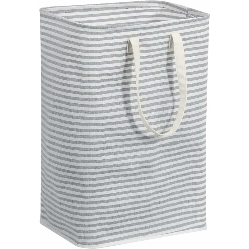 foto del prodotto fortuneville cesto per biancheria sporca 72l tessuto impermeabile pieghevole con grande capacit grigio, 40x30x60cm