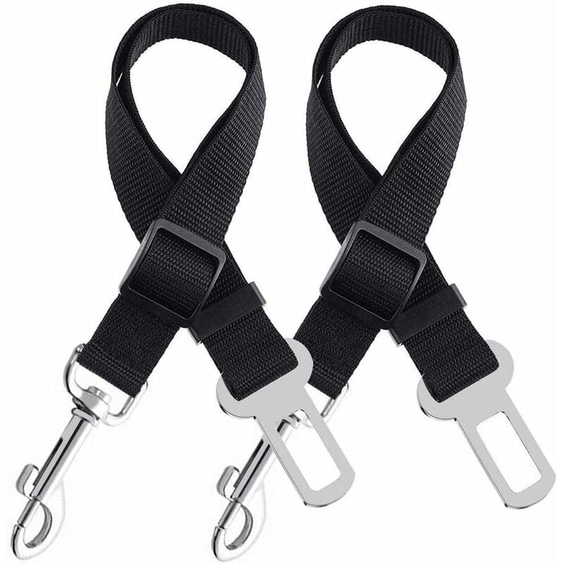 foto del prodotto fortuneville cintura di sicurezza per cani, antistrappo, regolabile 2 pezzi nera, lunghezza 47 70 cm, larghezza 2,5 cm 