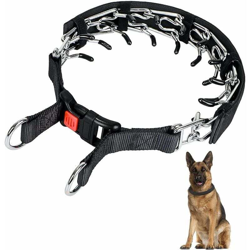 foto del prodotto fortuneville - collare da addestramento per cani, collare a strozzo per cani con fibbia a scatto, collare per cani senza trazione per cani di taglia media e grande (2,5 mm35 cm)