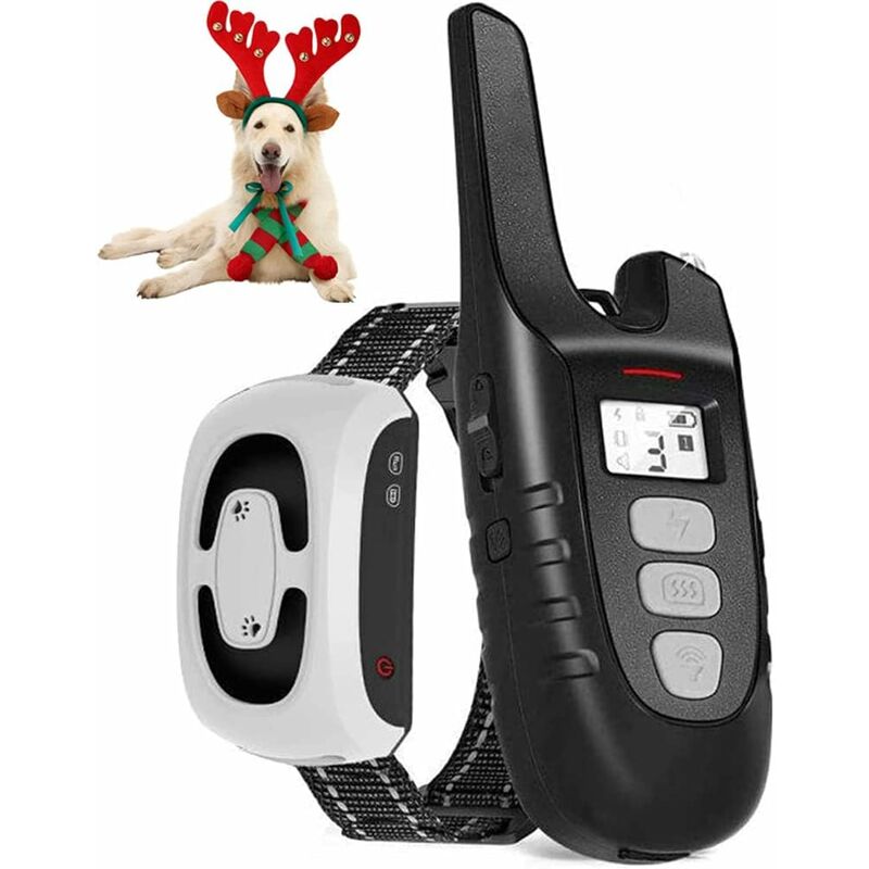 foto del prodotto fortuneville collare da addestramento per cani, collare per cani elettrico collare per cani antiabbaio impermeabile ricaricabile, con telecomando