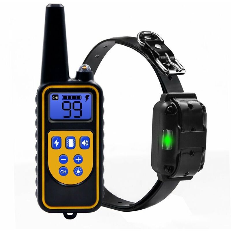 foto del prodotto fortuneville collare di addestramento per cani collare per cani elettrico impermeabile ricaricabile con telecomando da 300 m