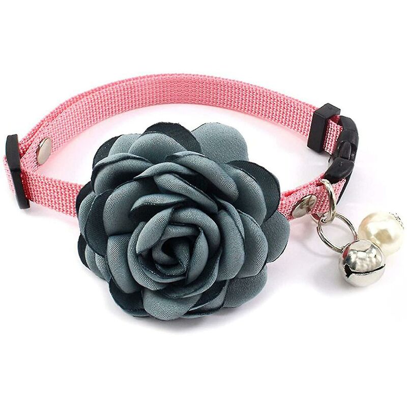 foto del prodotto fortuneville - collare per cani a forma di fiore - elegante collare con papillon, collana per cani con campana per animali domestici di piccola e media taglia, costume da gatto per feste