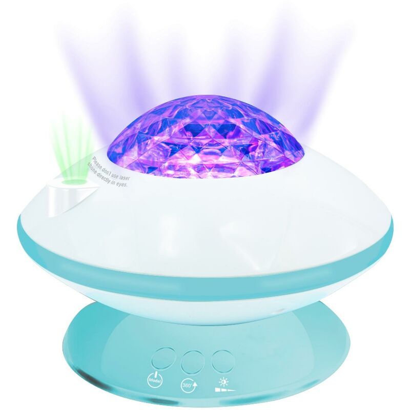 foto del prodotto fortuneville colorato proiettore telecomando lettore musicale 4w led cielo stellato luce notturna ambientale per bambini camera da letto bianca