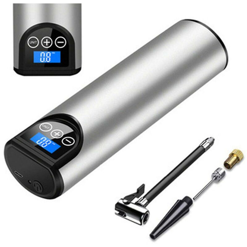 foto del prodotto fortuneville compressore d aria portatile, mini pompa ad aria elettrica, gonfiatore pneumatici digitale 150psi, cordless portatile, ricaricabile