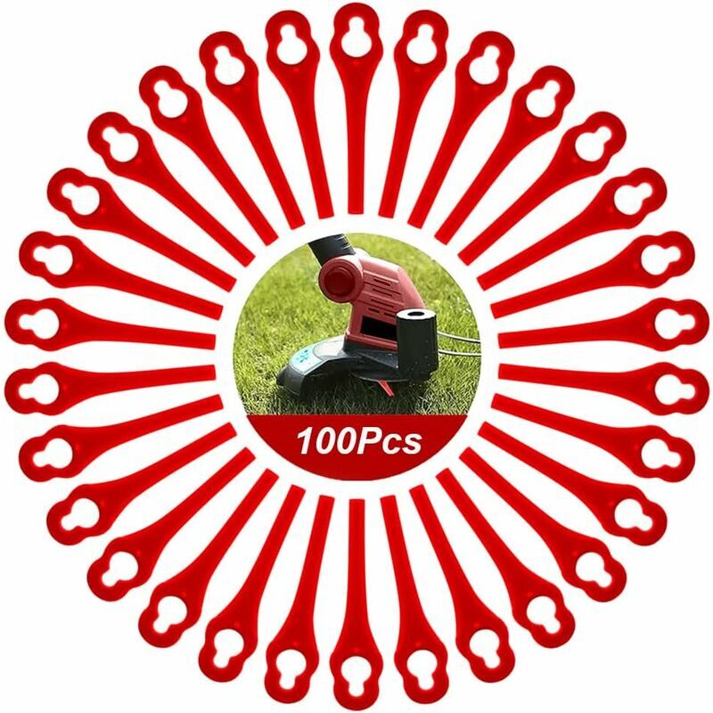 foto del prodotto fortuneville confezione da 100 lame di ricambio in plastica per tagliabordi florabest lidl frta 20 a1, fat 18b3, frt18a