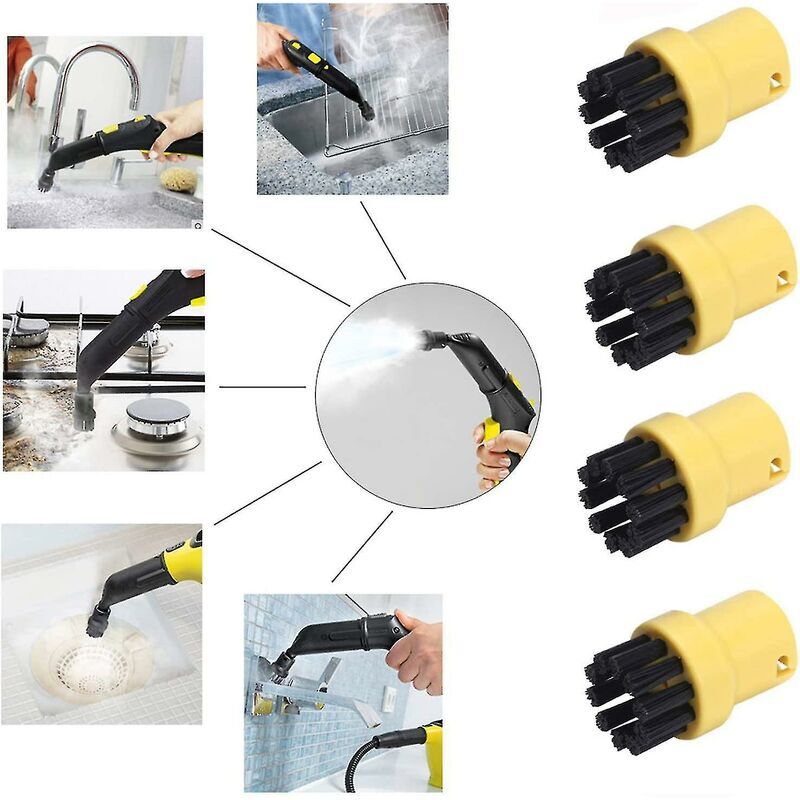 foto del prodotto fortuneville confezione di spazzole rotonde di ricambio per pulitore a vapore karcher sc1 sc2 sc3 sc4 sc5 sc7 giallo 