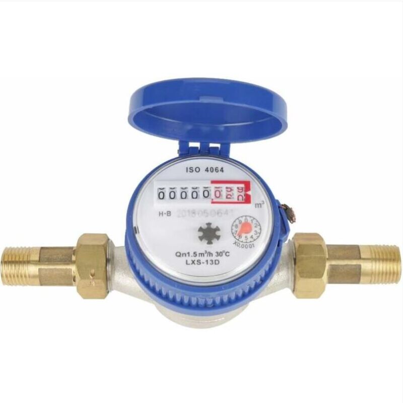 foto del prodotto fortuneville contatore dell acqua flusso del contatore dell acqua fredda 15 mm 1 2 pollice con raccordi per casa e giardino