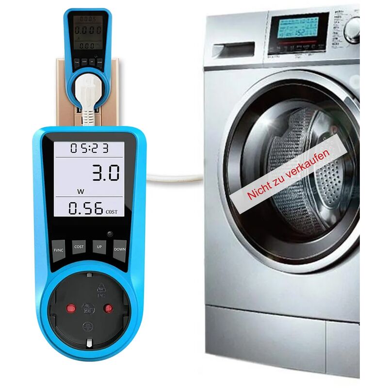 foto del prodotto fortuneville contatore di energia, contatore di consumo, protezione da sovraccarico, 7 modalit , contatore di energia, display retroilluminato, per