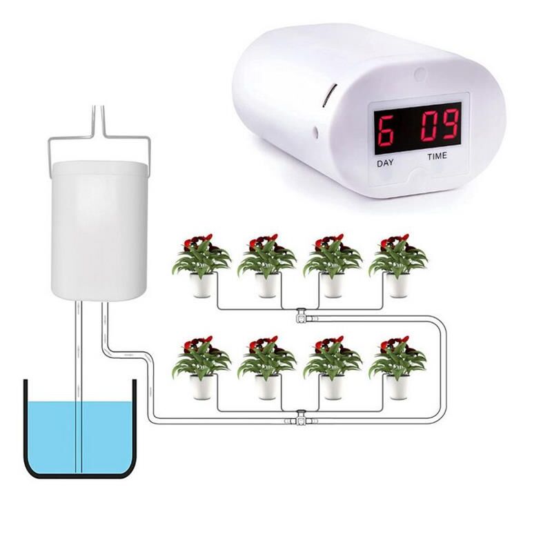 foto del prodotto fortuneville controller per pompa di irrigazione automatica a 8 teste fiori piante dispositivo di irrigazione con irrigatore a goccia domestico