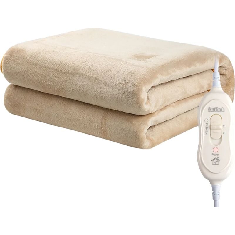 foto del prodotto fortuneville coperta riscaldante, termoforo, coperta calda, riscaldamento rapido, scaldamuscoli invernale, comodo coprimaterasso, 150x80 cm con 2