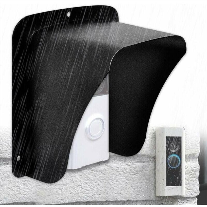 foto del prodotto fortuneville copertura per campanello, campanello wireless con copertura metallica impermeabile per videocamera, pulsante suoneria, anello per