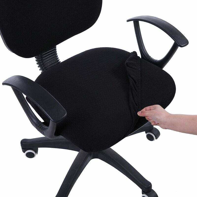 foto del prodotto fortuneville coprisedili elasticizzati per sedie da computer da ufficio jacquard, protezioni per cuscini per sedie da ufficio antipolvere