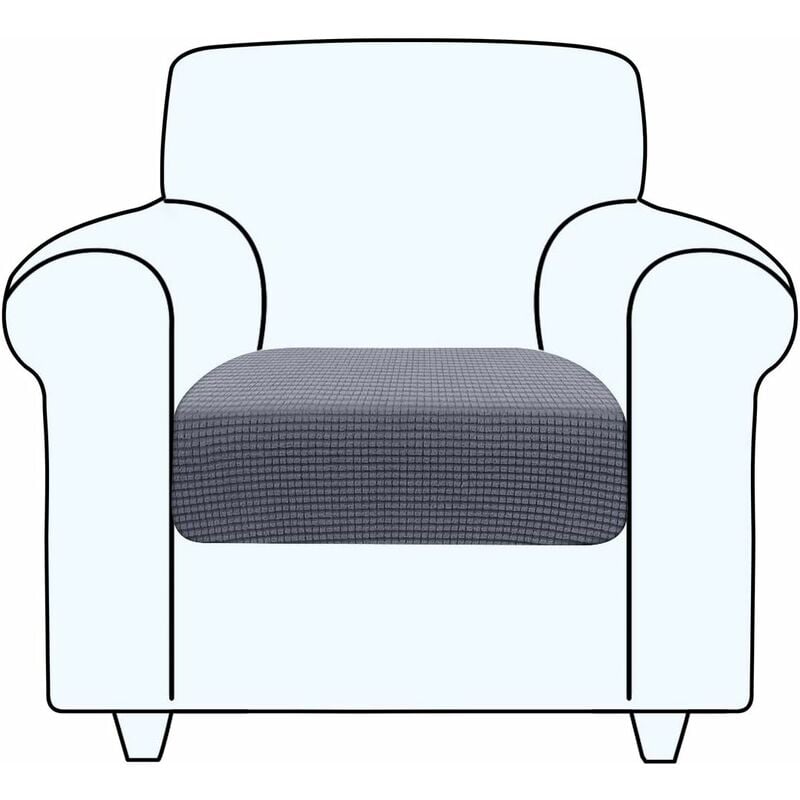 foto del prodotto fortuneville copriseduta divano elasticizzato alta qualit protezione del cuscino sedile del divano lavabile 1 posto, grigio scuro 