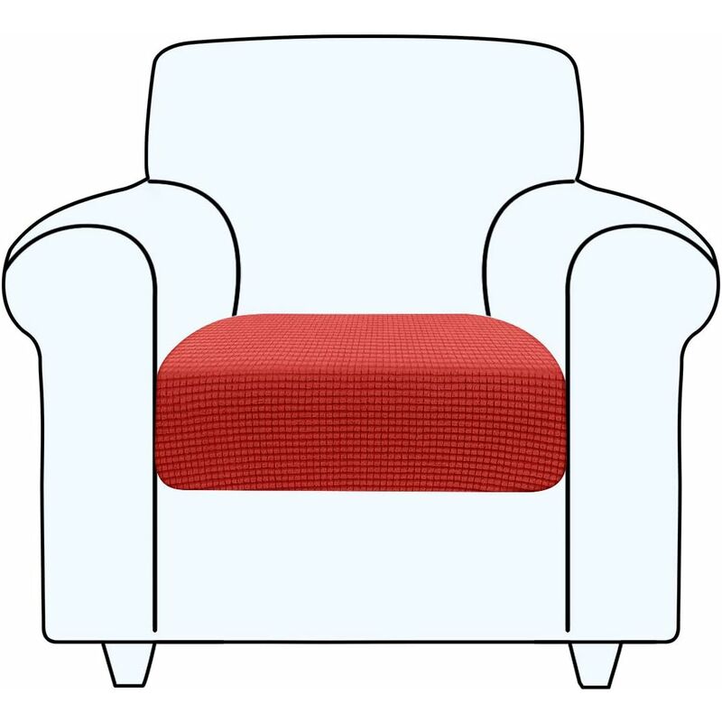 foto del prodotto fortuneville copriseduta divano elasticizzato alta qualit protezione del cuscino sedile del divano lavabile 1 posto, rosso 