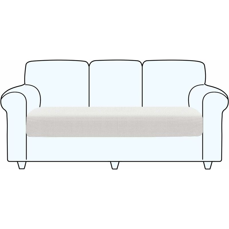 foto del prodotto fortuneville copriseduta divano elasticizzato alta qualit protezione del cuscino sedile del divano lavabile 3 posti, oyster white 