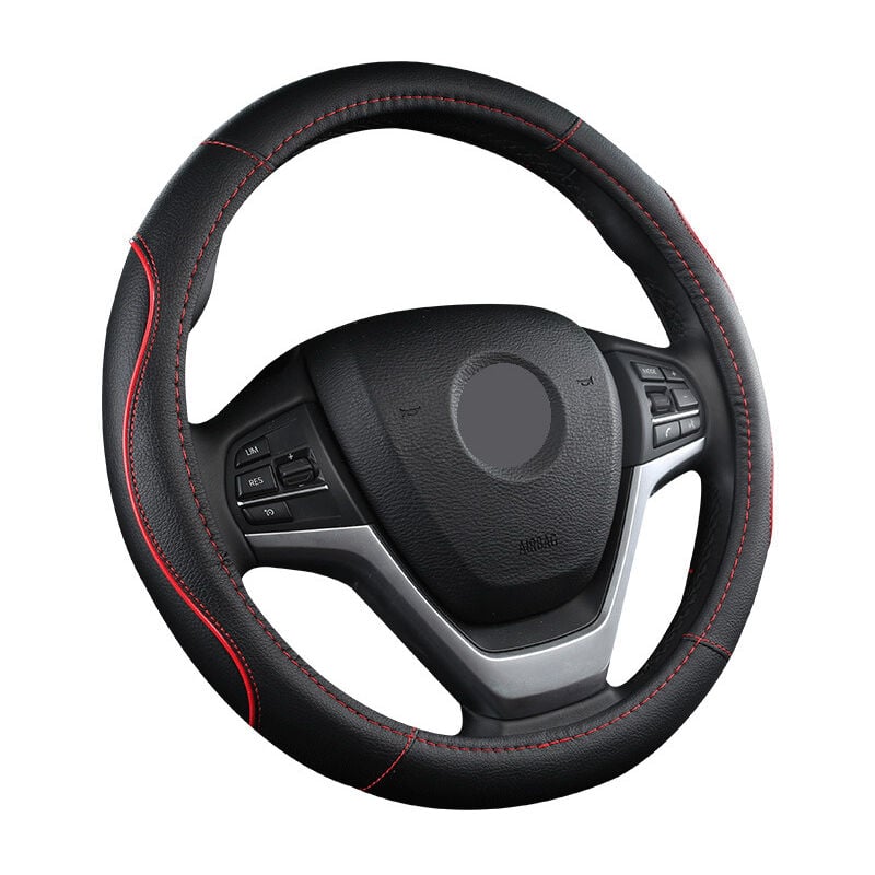 foto del prodotto fortuneville coprivolante per auto in pelle microfibra da 15 pollici nero rosso 