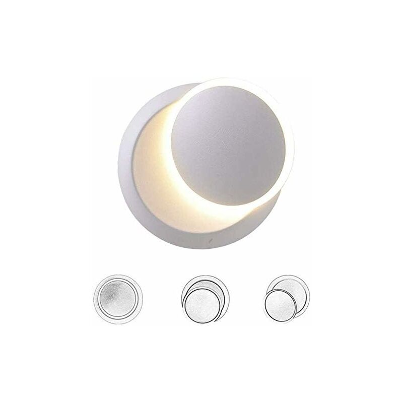 foto del prodotto fortuneville creative eclipse lampada da parete a led 5w applique da parete in stile minimalista moderno lampada da soffitto orientabile girevole a