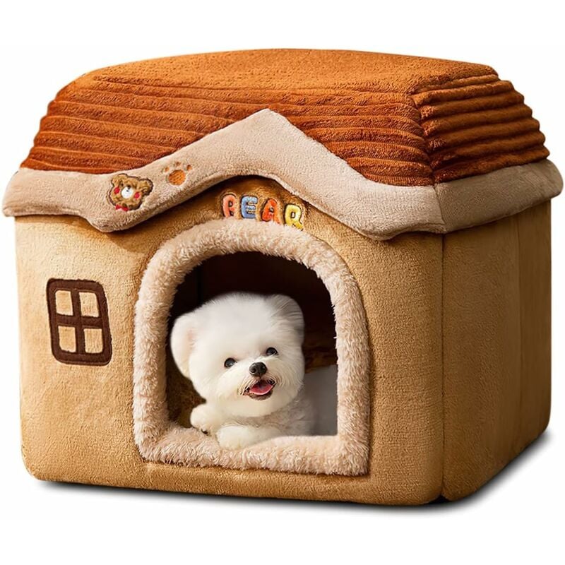 foto del prodotto fortuneville - cuccia per gatti, cuccia per gatti in peluche calda e accogliente, cuccia morbida per gattini e cuccioli, cuccia per gatti pieghevole,