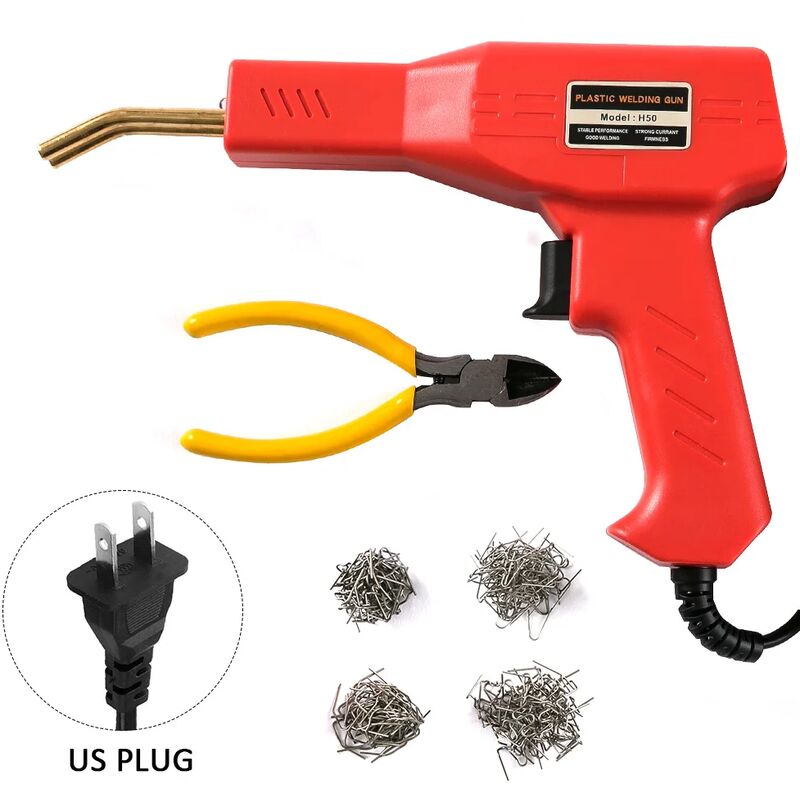 foto del prodotto fortuneville cucitrice a caldo per plastica, kit di riparazione paraurti, saldatore in plastica, riparazione paraurti auto, pistola per saldatura