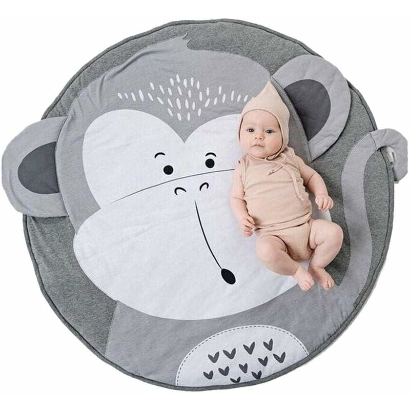 foto del prodotto fortuneville cuscino da pavimento per bambini, cuscino da pavimento rotondo, tappetino antiscivolo per attivit per bambini, tappetino da gioco e