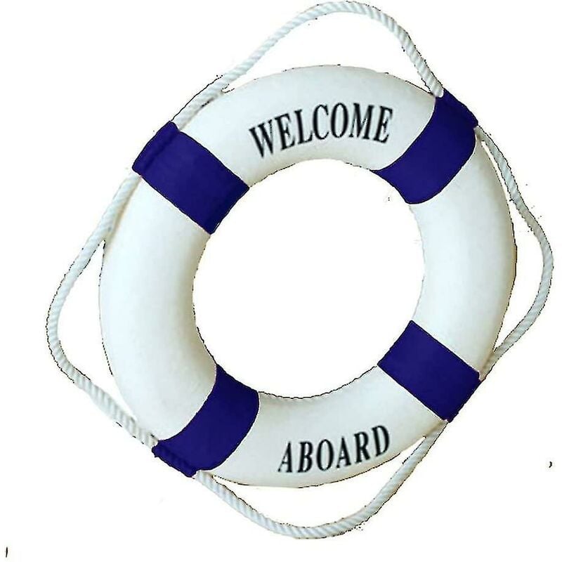 foto del prodotto fortuneville decorazione da appendere alla parete lifebuoy benvenuto a bordo decorazione per la casa in stile mediterraneo marina, 18 
