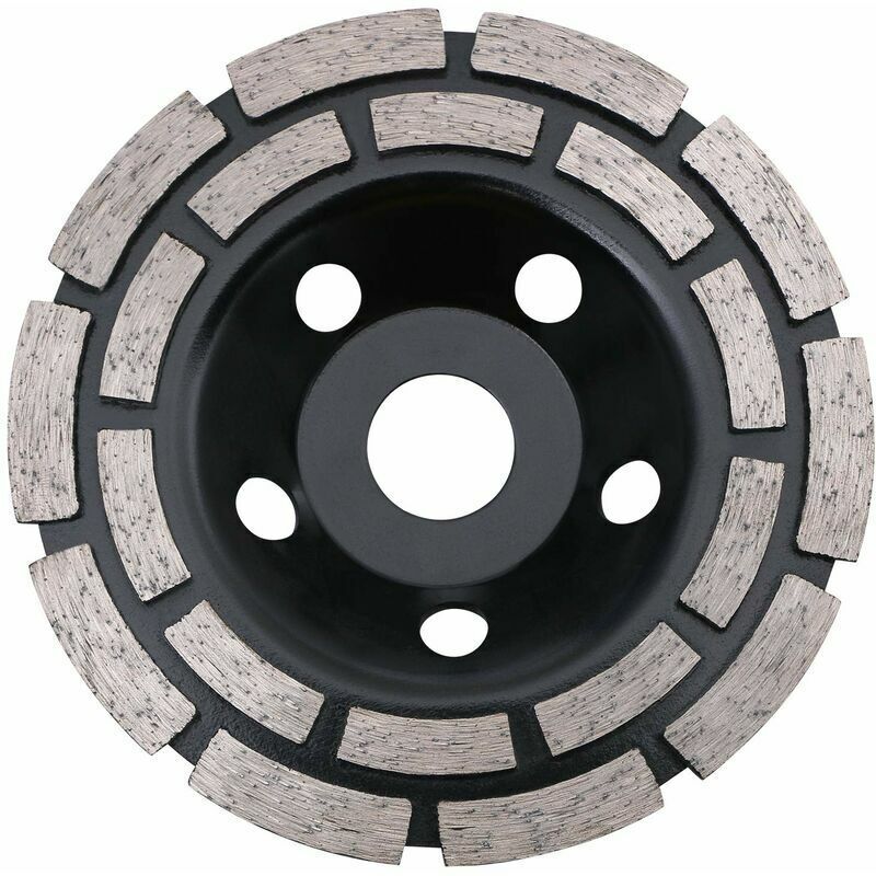 foto del prodotto fortuneville disco diamantato, disco diamantato per levigatura calcestruzzo 125 x 22,23 mm doppia fila, disco diamantato universale per levigatura