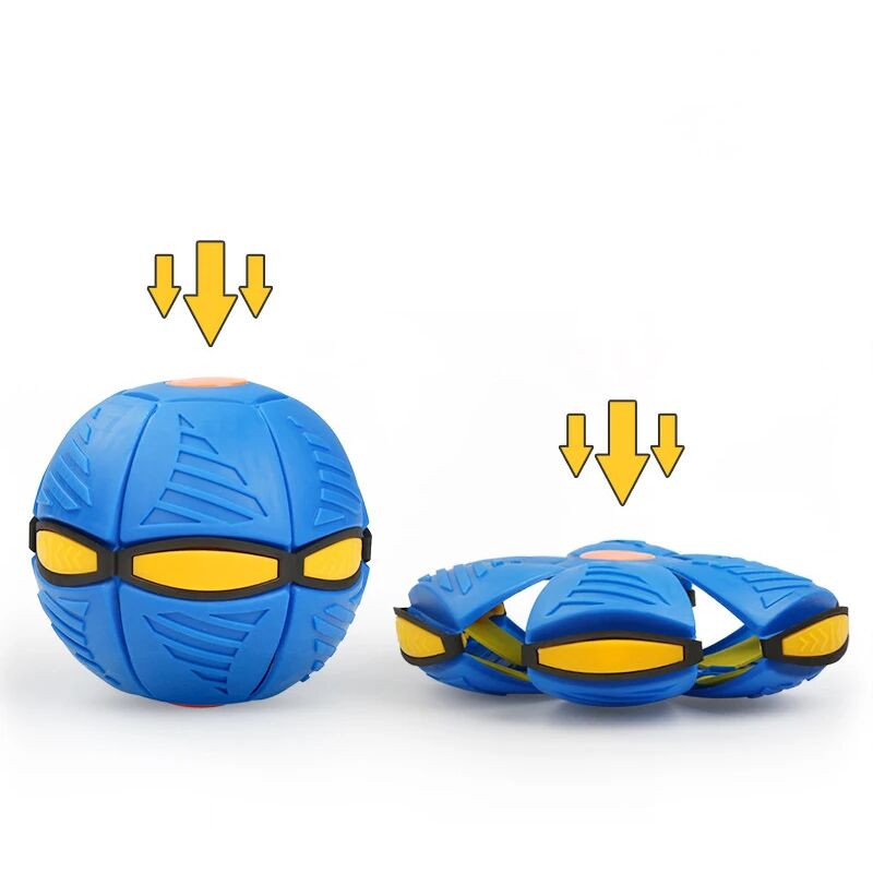 foto del prodotto fortuneville disco volante a led con disco piatto a sfera con luce a led giocattolo per bambini gioco di pallacanestro da giardino all aperto