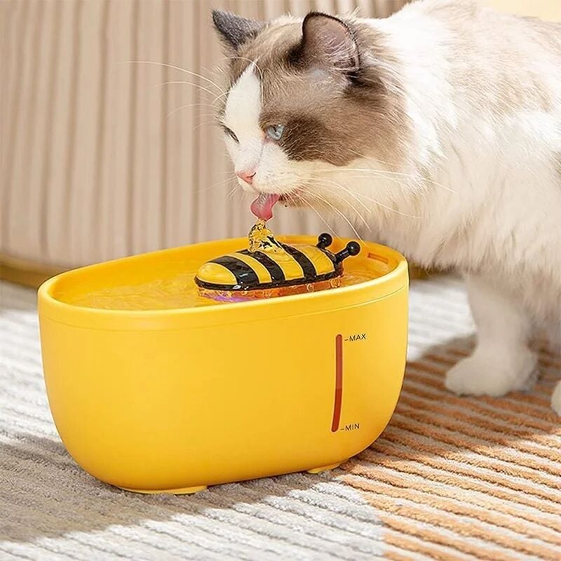 foto del prodotto fortuneville dispenser d acqua per gatti a circolazione silenziosa con fontana filtrante 2l