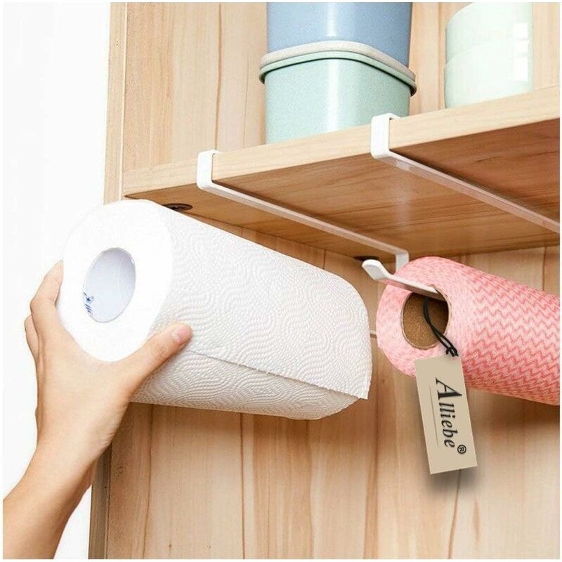 foto del prodotto fortuneville dispenser di asciugamani di carta sotto l armadio portarotolo di carta senza fori per cucina bagno 2 pezzi 