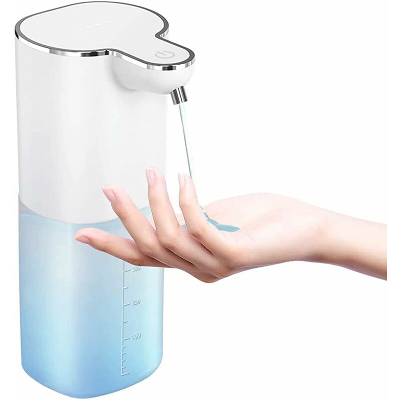 foto del prodotto fortuneville - dispenser di sapone automatico da 400 ml, ricarica usb, dispenser di sapone a mani libere senza contatto con sensore a infrarossi, per
