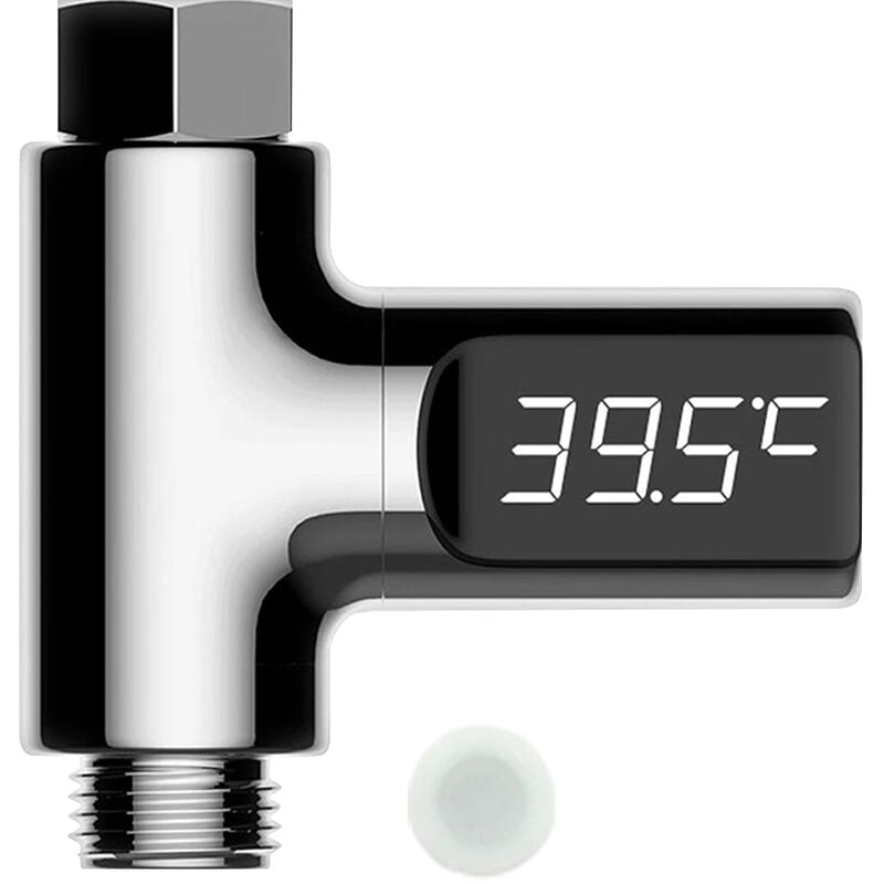 foto del prodotto fortuneville display a led termometro per doccia ad acqua elettricit autogenerante monitor della temperatura dell acqua termometro per contatori